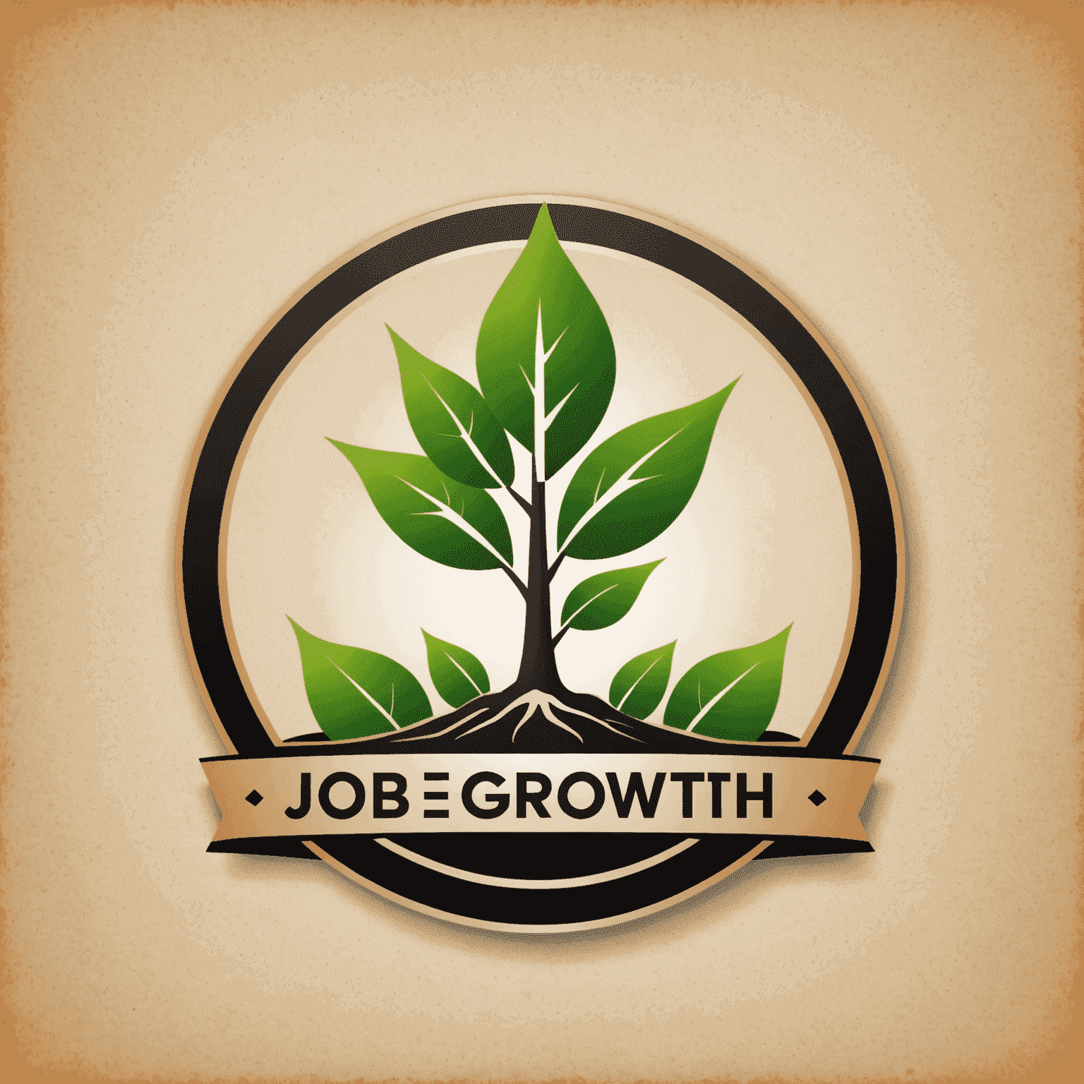 Logo job-growth6 przedstawiające symbol wzrostu kariery i rozwoju umiejętności