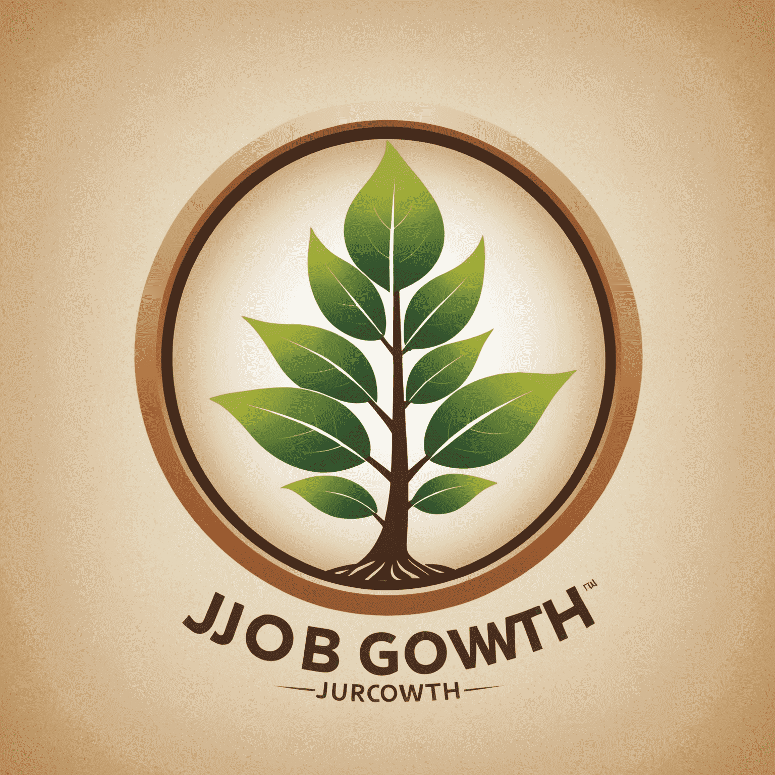 Logo job-growth6 przedstawiające symbol wzrostu kariery i rozwoju umiejętności